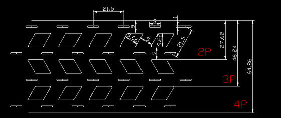 Harga bagus Strip Nikel Murni Stempel Miring 2p 3p 4p Untuk Baterai 21700 on line